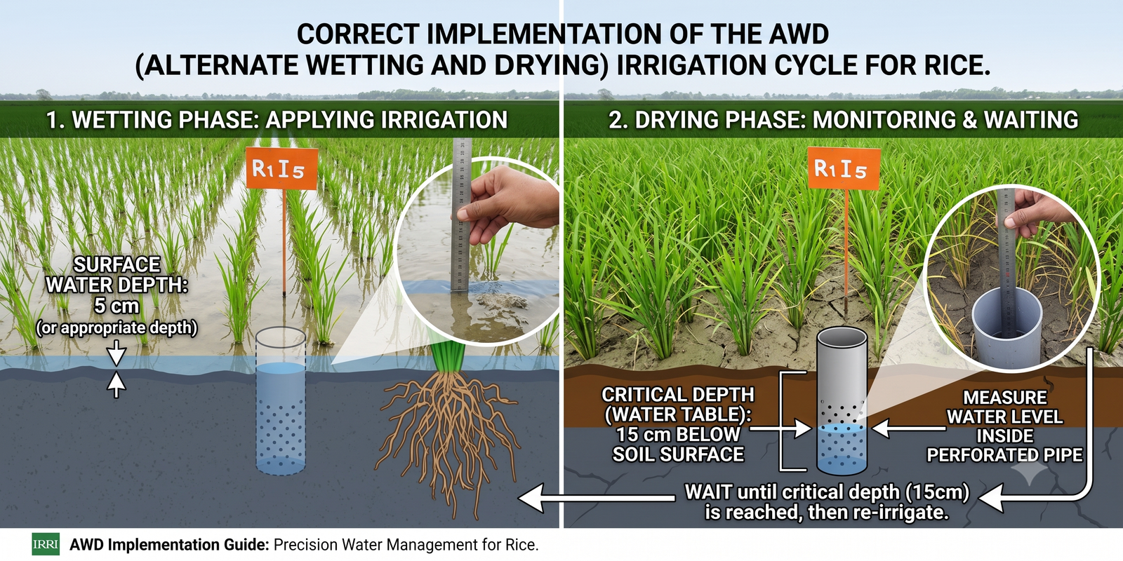 Field photo evidence — AWD rice field team