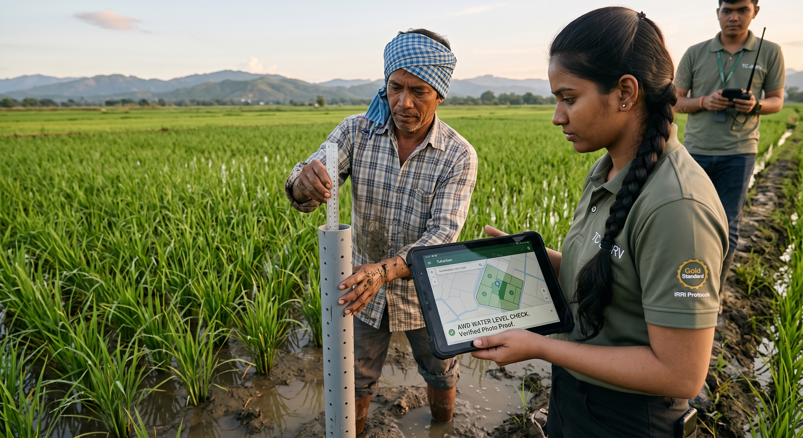 Field photo evidence — AWD rice paddy