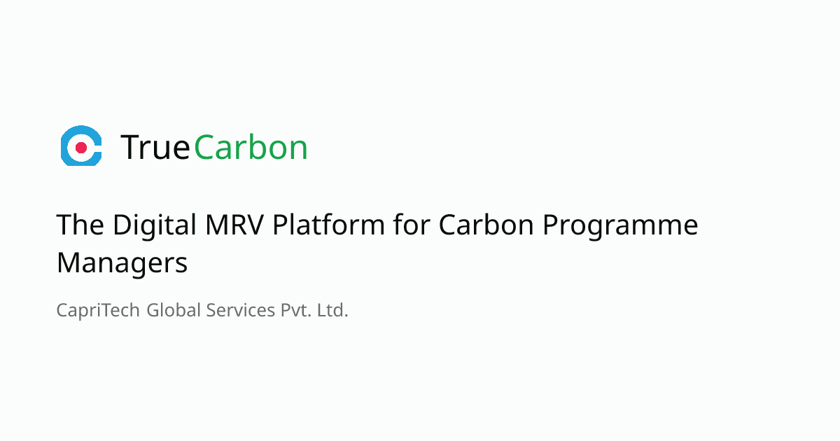 TrueCarbon — Digital MRV (dMRV) Platform for Carbon Projects